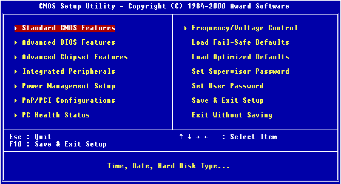Старый BIOS