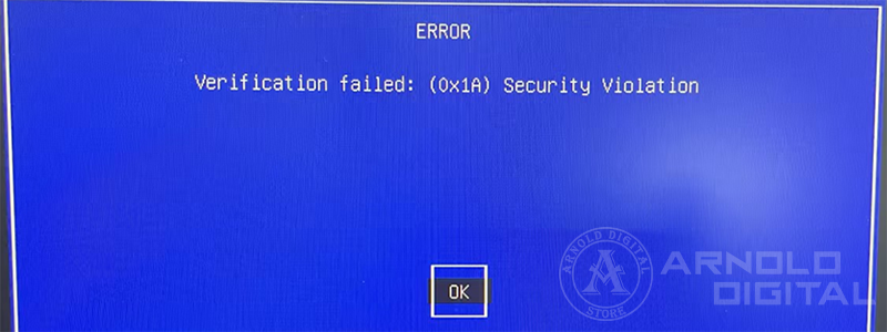 Verification failed: Security Violation